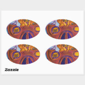 Noah's Ark Ovale Sticker (Vel)
