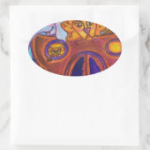 Noah's Ark Ovale Sticker (Tas)