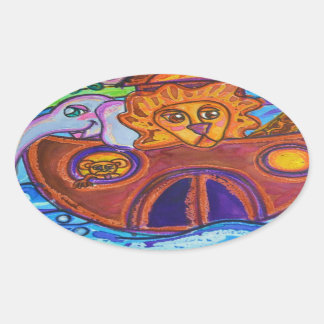 Noah's Ark Ovale Sticker
