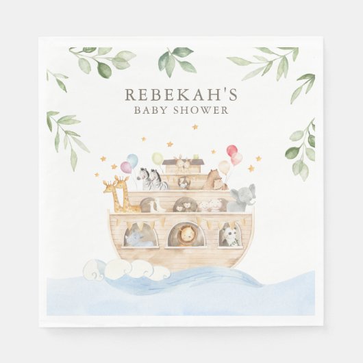 Noah's Ark Party Napkins Servet (Voorkant)