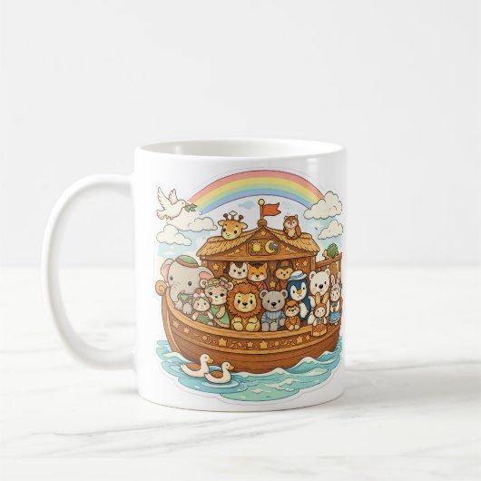 Noah's Ark Personalized Mug Koffiemok (Links)