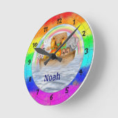 Noah's Ark Personalized Wall Clock Ronde Klok (Hoek)