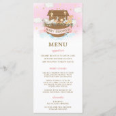 Noah's Ark Pink Girl Twins Baby shower Programmakaart (Voorkant)
