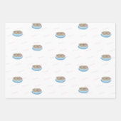 Noah's Ark Pink Script Girl Baby shower Inpakpapier Vel (Voorkant)