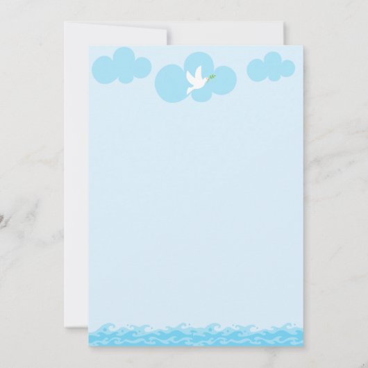 Noah's Ark Rainbow Baby shower Invitation Kaart (Achterkant)