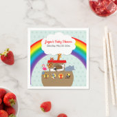 Noah's Ark Rainbow Baby shower Servet (Insitu)