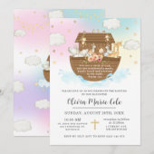 Noah's Ark Rainbow Baptism Christening Dedication Kaart (Voorkant / Achterkant)