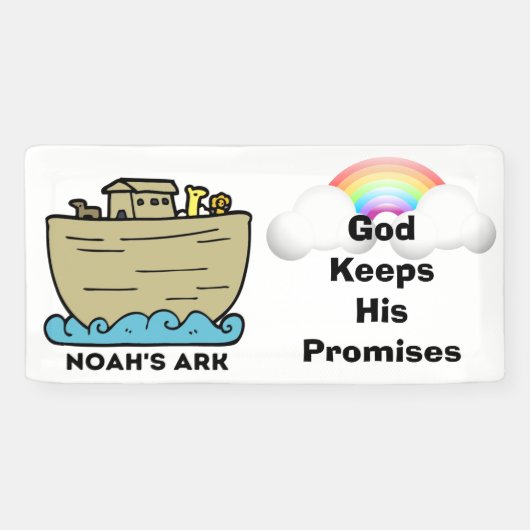 Noah's Ark Rainbow Church Spandoek (Horizontaal)