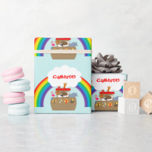 Noah's Ark Rainbow en Cloud Personalized Cadeaupapier