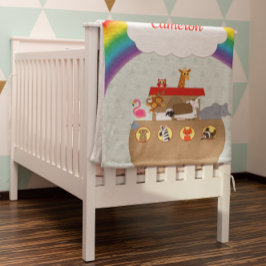 Noah's Ark Rainbow gepersonaliseerd Fleece Deken