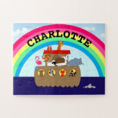 Noahs Ark Rainbow Gepersonaliseerd Legpuzzel (Horizontaal)