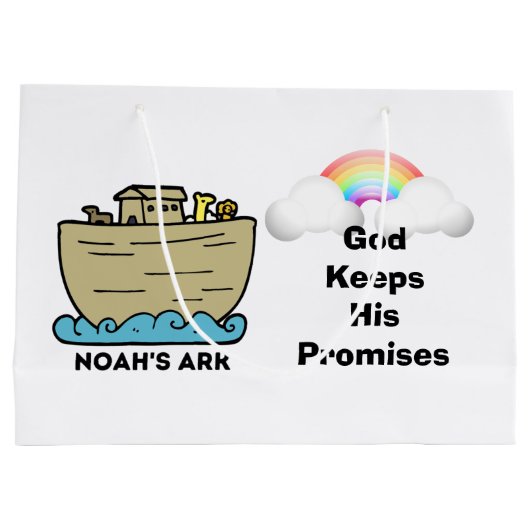 Noah's Ark Rainbow God's Promises Groot Cadeauzakje (Achterkant)