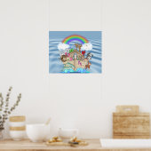 NOAHS ARK Rainbow NURSERY DECORATION MURAL Poster (Keuken)