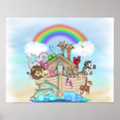 NOAHS ARK Rainbow NURSERY DECORATION MURAL Poster (Voorkant)
