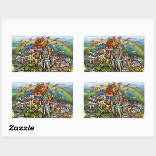 Noah's Ark Rechthoekige Sticker (Vel)