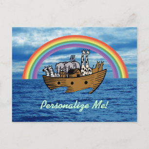 Noah's Ark & Regenboog Briefkaart