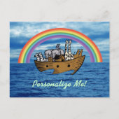 Noah's Ark & Regenboog Briefkaart (Voorkant)