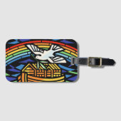 Noah's ark, regenboog, duif bagagelabel (Voorkant (horizontaal))
