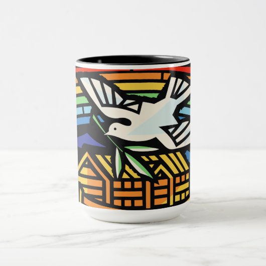 Noah's ark, regenboog, duif mok (Midden)