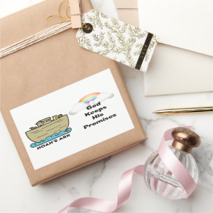 Noah's Ark Regenboog Gods beloften Rechthoekige Sticker