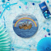 Noah's Ark & Regenboog Papieren Bordje (Feest)