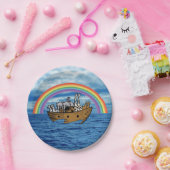 Noah's Ark & Regenboog Papieren Bordje (Feest)