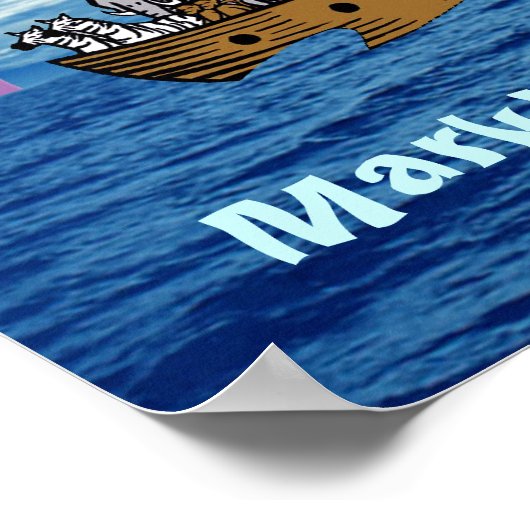 Noah's Ark & Regenboog Poster (Hoek)