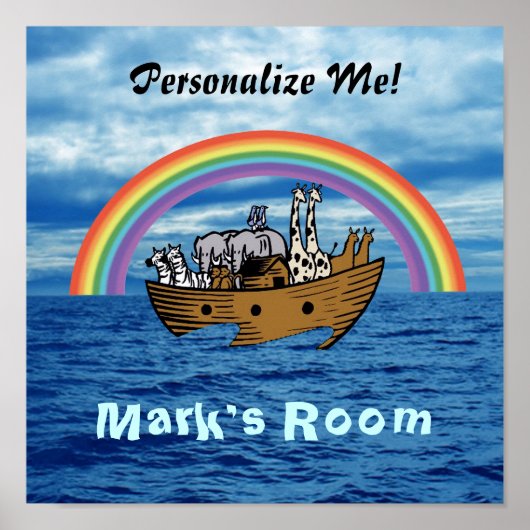 Noah's Ark & Regenboog Poster (Voorkant)