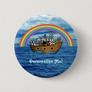 Noah's Ark & Regenboog Ronde Button 5,7 Cm