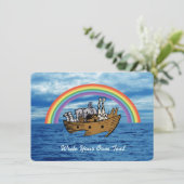 Noah's ark & regenboog - Schrijf je eigen tekst (Staand voorkant)