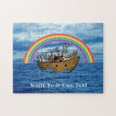 Noah's ark & regenboog - Schrijf je eigen tekst Legpuzzel (Horizontaal)