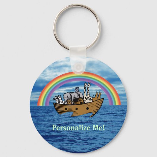Noah's Ark & Regenboog Sleutelhanger (Voorkant)