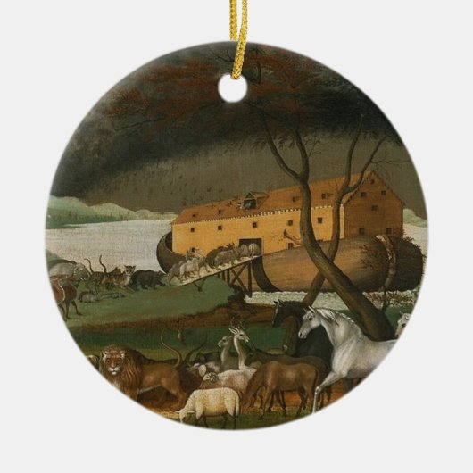Noah's Ark  religieuze schilderkunst Keramisch Ornament (Voorkant)