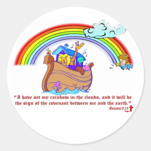 Noah's Ark Ronde Sticker (Voorkant)
