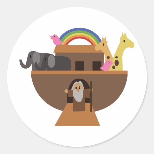 Noah's Ark Ronde Sticker (Voorkant)