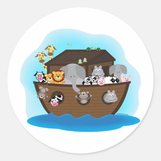 Noah's Ark Ronde Sticker (Voorkant)