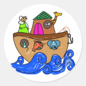 Noahs Ark Ronde Sticker (Voorkant)