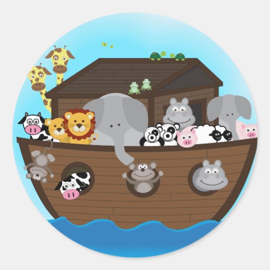 Noah's Ark Ronde Sticker (Voorkant)