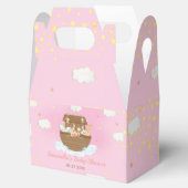 Noah's Ark Roze Meisje Baby shower Dank u Bedankdoosjes (Geopend)