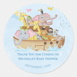 Noahs ark schattig bedankt voor je gunst ronde sticker
