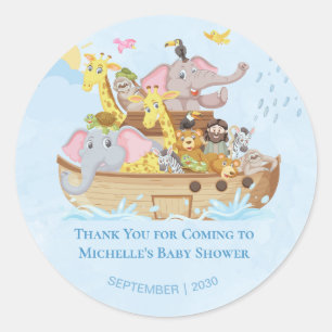 Noahs ark schattig bedankt voor je gunst ronde sticker
