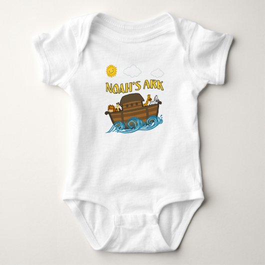 Noah's Ark Schattige Boat Pasgeboren PJ's Romper (Voorkant)