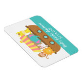 Noah's Ark, Schattige Dieren, Baby shower Party Fa Magneet (Rechterzijde)