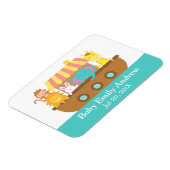 Noah's Ark, Schattige Dieren, Baby shower Party Fa Magneet (Linkerzijde)