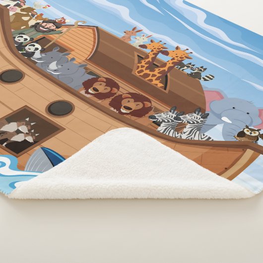 Noah's Ark Sherpa Fleece Deken voor Kinderen (3/4)
