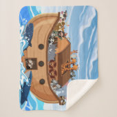 Noah's Ark Sherpa Fleece Deken voor Kinderen (Voorkant)