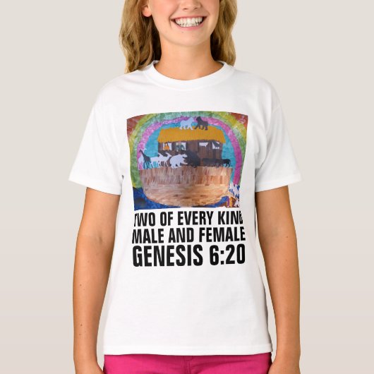 NOAH'S ARK T-Shirts, TWEE VAN ELKE SOORT T-shirt (Voorkant)