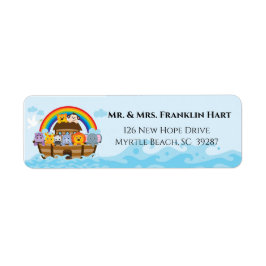 Noah's Ark Theme Return Address Etiket