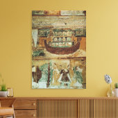 Noah's ark tijdens de overstroming, c.1100 canvas afdruk (Insitu (Woonkamer))