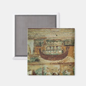 Noah's ark tijdens de overstroming, c.1100 magneet (Voorkant / Achterkant)
